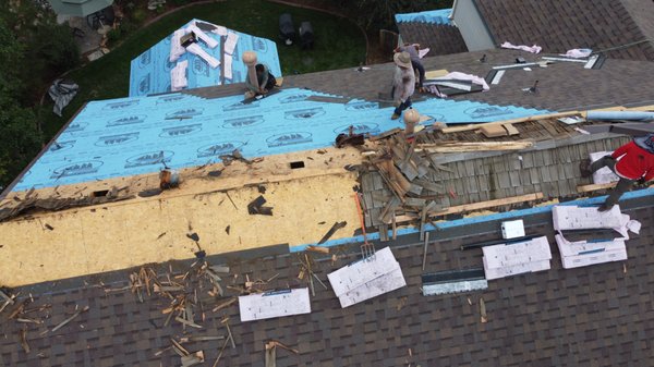 Re-roof in Castle Rock CO - This was a re-roof project due to hailstorm last year. Customer needed insurance claim handled and we did everything. Re-roof in Castle Rock CO - This was a re-roof project due to hailstorm last year. Customer needed insurance claim handled and we did everything.