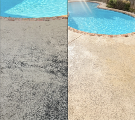Patio Pressure Wash - We restored the beauty to this backyard patio. Patio Pressure Wash - We restored the beauty to this backyard patio.