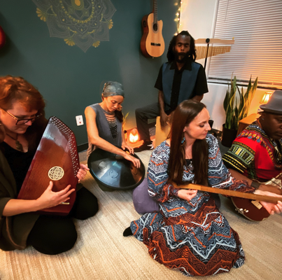 Sound Therapy - Sound bath treatment is a meditative journey to inner healing and transformation. Listening to vibrational instruments and vocalizations calms the mind, body, and nervous system, washing away stress. 

The use of crystal bowls, percussion, harp, gongs, tuning forks, toning, breath work, mantras, vocals, meditation, and light yoga provides a gentle yet rejuvenating session. You’ll also learn simple and effective coping skills to use in times of stress, anxiety, or even as an energizer.  

Individual and group sessions offered

30 to 90 -minutes