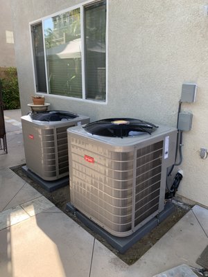 Air conditioning units replaced - New ac units outdoor installed (replaced).