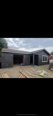 ADU downtown San Jose - Here is An ADU that’s in the process in San Jose. This project is 705 sq ft. With 1 bedroom, 1 bathroom, kitchen and vaulted living room ceiling.