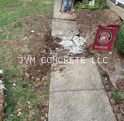 Easy and simple side walk repair - Side walk repair process, contact us now for a free estimate