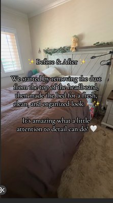 Before & After: Fresh & Clean Bed ✨ - Before & After ✨
A fresh, clean bed makes such a difference! 🛏️✨
We removed the dust, refreshed the bedding, and left the room looking clean, neat, and inviting.
Another satisfying transformation by Simply Clean OC! 🧼🤍 Before & After: Fresh & Clean Bed ✨ - Before & After ✨
A fresh, clean bed makes such a difference! 🛏️✨
We removed the dust, refreshed the bedding, and left the room looking clean, neat, and inviting.
Another satisfying transformation by Simply Clean OC! 🧼🤍
