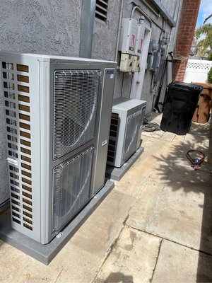 High-Efficiency Heat Pump & Indoor HVAC Upgrade - This project included replacing an older system with brand-new, high-efficiency GREE heat pumps outside and a complete indoor HVAC system upgrade. The new equipment is designed for quiet operation, energy savings, and reliable year-round comfort. Our team ensured a clean, professional installation inside and out, giving the homeowner a modern, efficient heating and cooling solution.