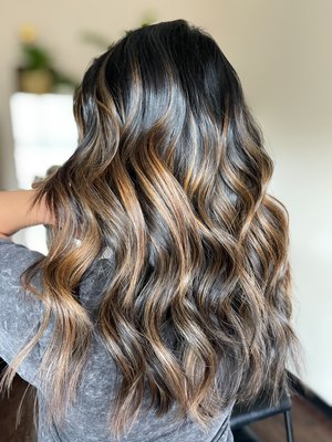 Caramel Foilayage - Caramel Foilayage on Virgin Hair Caramel Foilayage - Caramel Foilayage on Virgin Hair
