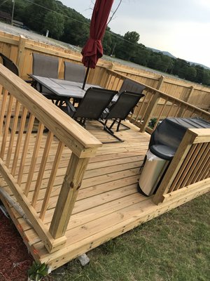 Fencing and Decks - This Fence,deck and pond were all installed in 2017 when the owner first moved in to the house. Fencing and Decks - This Fence,deck and pond were all installed in 2017 when the owner first moved in to the house.