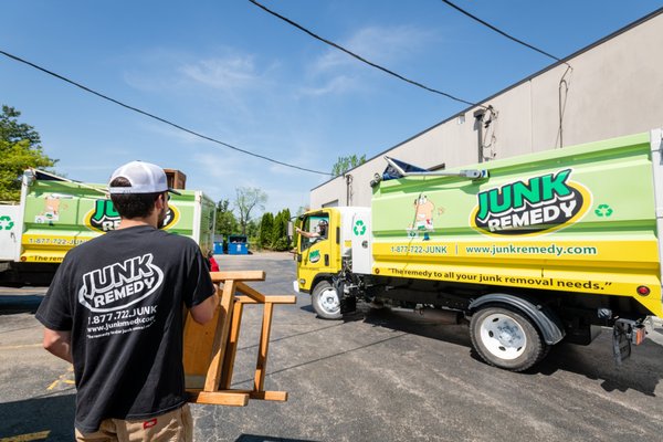 Warehouse and Parking lot cleanup - This warehouse had old furniture and larger items that needed to be removed, as well as mattresses and outside appliances that was needed to be hauled away.