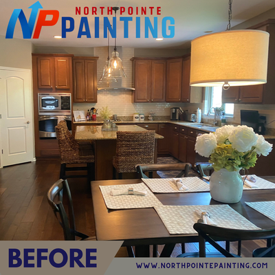 Kitchen Cabinet Remodel - This Kitchen Remodel was done for a home in Commerce looking to freshen things up. The Kitchen was already gorgeous but adding the Alabaster what just what this customer needed to feel like she had a new home. Bravo to the crew at North Pointe Painting! Kitchen Cabinet Remodel - This Kitchen Remodel was done for a home in Commerce looking to freshen things up. The Kitchen was already gorgeous but adding the Alabaster what just what this customer needed to feel like she had a new home. Bravo to the crew at North Pointe Painting!
