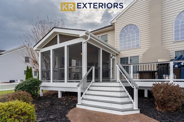 Composite Porch - At KR Exteriors, we designed and build custom composite porches, built to enhance both the beauty and function of your home. Composite Porch - At KR Exteriors, we designed and build custom composite porches, built to enhance both the beauty and function of your home.