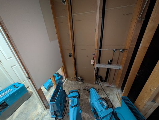Water Damage Mitigation - We recently completed a full water-damage mitigation project for a customer who experienced significant interior damage due to a roof leak. Our team arrived within the hour on a weekend, ensuring no additional damage occurred.
To stop the intrusion immediately, we tarped the roof on arrival. From there, we removed all wet and damaged materials, performed a full dry-out using professional drying equipment, and completed thorough mold remediation to ensure the home was safe and clean.
The entire mitigation process was completed in just a few days, and the property is now fully prepped and ready for the rebuild phase. Quick response, clear communication, and efficient work from start to finish — exactly what we aim to deliver on every job. Water Damage Mitigation - We recently completed a full water-damage mitigation project for a customer who experienced significant interior damage due to a roof leak. Our team arrived within the hour on a weekend, ensuring no additional damage occurred.
To stop the intrusion immediately, we tarped the roof on arrival. From there, we removed all wet and damaged materials, performed a full dry-out using professional drying equipment, and completed thorough mold remediation to ensure the home was safe and clean.
The entire mitigation process was completed in just a few days, and the property is now fully prepped and ready for the rebuild phase. Quick response, clear communication, and efficient work from start to finish — exactly what we aim to deliver on every job.