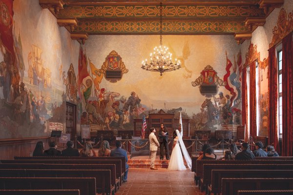 Santa Barbara Courthouse Elopement- V&R - Professional wedding photographer Natalie Thomson at the Santa Barbara courthouse.