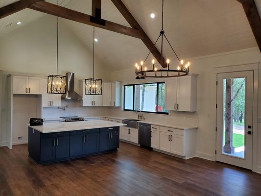 New home I wired - This was a custom home I wired. Beautiful home with a vaulted ceiling and an open floor plan.