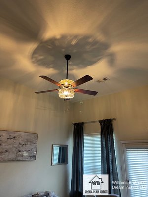 Ceiling fans - Customer ordered a couple of new ceiling fans to replace old fans Ceiling fans - Customer ordered a couple of new ceiling fans to replace old fans