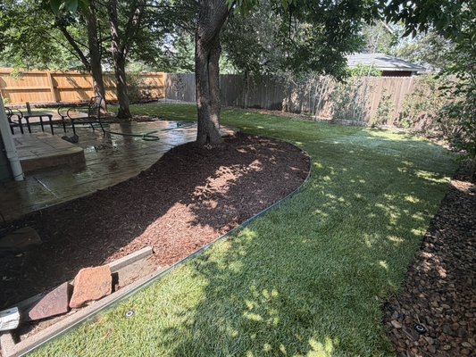 Sod installation - This yard was updated due all of the weeding Sod installation - This yard was updated due all of the weeding
