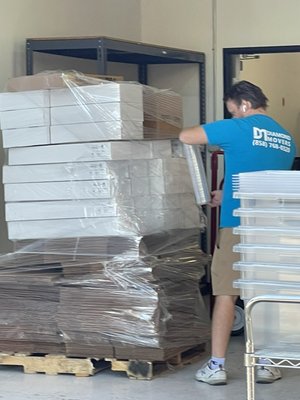 Commercial warehouse Moving - This project has been done in January 2024. We have successfully moved 4000+sq feet warehouse.