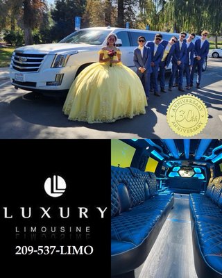 Quinceaneras - Your Quinceañera is more than just a party; it’s a milestone moment that deserves to be celebrated in style! At Luxury Limousine, we specialize in providing luxurious limousine services that will make your special day truly extraordinary. Please give us a call any time at 209-537-5466 to get a quote and book your reservation. Quinceaneras - Your Quinceañera is more than just a party; it’s a milestone moment that deserves to be celebrated in style! At Luxury Limousine, we specialize in providing luxurious limousine services that will make your special day truly extraordinary. Please give us a call any time at 209-537-5466 to get a quote and book your reservation.