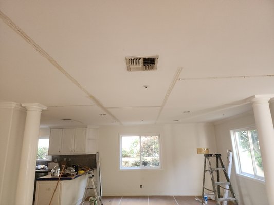 Drywall repair and repainting - A repaint finished, making the house look more beautifully. Drywall repair and repainting - A repaint finished, making the house look more beautifully.