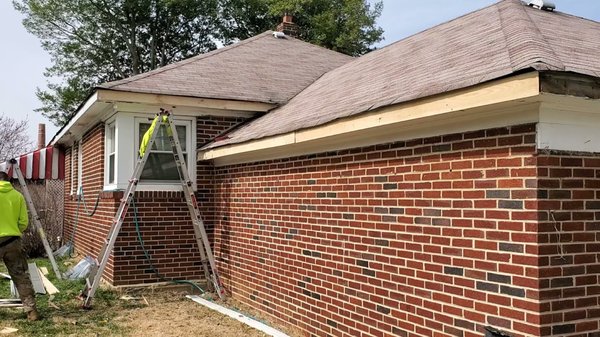 Fascia and Gutter Repair in Mt Airy Section of Philadelphia - Fascia and Gutter Repair in Mt Airy Section of Philadelphia, Handi Boyz had to replace rotten fascia before installing new gutters on the Mt Airy Home.