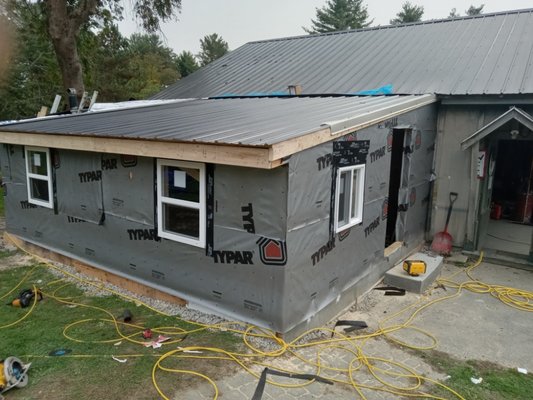 Garage addition in Scarborough Maine - We added a much needed room to an existing garage Garage addition in Scarborough Maine - We added a much needed room to an existing garage