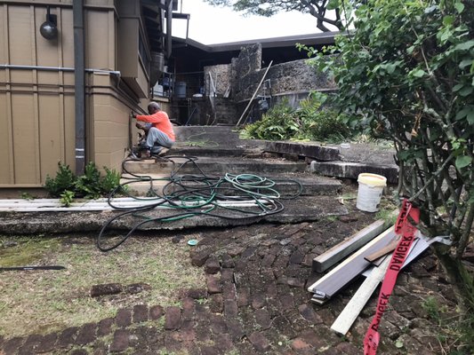 Concrete placement Nuuanu. (Sung family) - INSTALLED NEW CONCRETE SLAB/WALKWAY FOR THE SUNG FAMILY IN NUUANU. Concrete placement Nuuanu. (Sung family) - INSTALLED NEW CONCRETE SLAB/WALKWAY FOR THE SUNG FAMILY IN NUUANU.