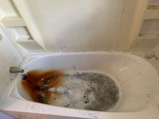 Home rehab! 2023 - This deep clean was for a bathroom on a fixer upper. Client was convinced the tub and sink would need to be replaced. 

After The FAM RC cleaned, the client kept the tub and sink!