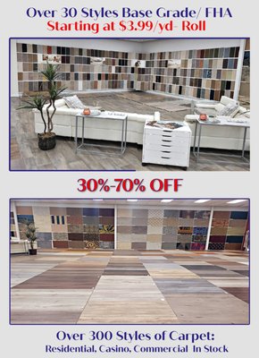 CARPET WALL  30%-70% OFF INSTOCK - CARPET WALL-INSTOCK