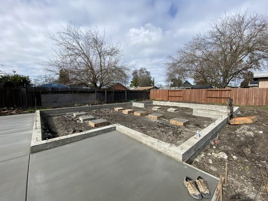 Stockton ADU - Foundation for new adu, garage, add ons and driveway. Stockton ADU - Foundation for new adu, garage, add ons and driveway.