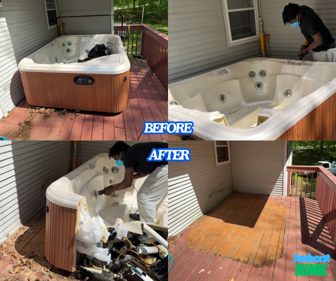 Northampton Hot Tub Removal Project – Amherst Junk - Recently, our crew at Amherst Junk was called to Northampton, MA for a full hot tub removal project. The homeowner had an old spa on their back patio that hadn’t been used in years. The cover was falling apart, the plumbing and electrical were no longer functional, and the tub itself had become an eyesore. They wanted it gone so they could reclaim their outdoor space and start fresh. That’s where our 413 junk removal team came in.

Hot tub removals are one of our most requested services across the Pioneer Valley. These bulky items are incredibly heavy, often weighing hundreds of pounds, and they are nearly impossible for homeowners to move on their own. Add in plumbing, electrical, and framing, and it quickly becomes clear that professional help is the safest option.

When we arrived in Northampton, we inspected the hot tub and the surrounding area to develop the best removal plan. The spa was located on a raised patio with limited access, so our crew needed to carefully cut the tub into sections to ensure safe handling. With protective gear and professional tools, we began the dismantling process.

First, we disconnected the spa from its old plumbing and wiring. Safety is always the top priority with demolition jobs, and our crew made sure everything was shut off and properly secured. From there, we cut the hot tub shell into manageable pieces, carefully removing the sides, seating, and base. Each section was carried out and loaded onto our trucks, one by one.

The removal also involved hauling away the old cover, wooden framing, and surrounding debris. Our trucks were quickly filled with materials, but thanks to our full-service junk hauling, everything was cleared efficiently. What could have been a stressful, all-day project for the homeowner was handled in just a few hours by our experienced team.

Once the hot tub was completely gone, we turned our attention to cleanup. Our crew swept and collected every last piece of debris—nails, screws, insulation, and leftover wood—leaving the patio spotless. The transformation was dramatic. What started as a cluttered, unusable space with a broken spa became a wide-open, functional backyard.

The homeowner was thrilled. They now had space to set up patio furniture, create a grilling area, or even plan future landscaping. For them, the hot tub had gone from being a burden to an opportunity—and Amherst Junk was the reason.

This Northampton project is just one example of why residents across the 413 area call us for hot tub removal. Whether the spa is in a backyard, on a deck, or even inside a sunroom, our team has the experience and equipment to handle the job. We make the process simple, safe, and stress-free.

Why choose Amherst Junk for hot tub removal?

Safe demolition – we cut and dismantle tubs into manageable pieces

Full hauling & disposal – everything is loaded and taken away, no mess left behind

Fast & efficient – most hot tubs are removed in just one day

Local service – proudly serving Northampton, Amherst, South Deerfield, and the entire Pioneer Valley

Customer satisfaction – we leave every jobsite cleaner than we found it

If you’re searching for:

Hot tub removal Northampton MA

413 spa demolition and hauling

Backyard junk removal in Hampshire County

Amherst hot tub cleanout and removal services

…Amherst Junk is the trusted team to call.

This project shows exactly what we do best: turning heavy, overwhelming junk into a stress-free solution for homeowners. Whether it’s a hot tub, shed, pool, or general junk removal, our crew is here to clear the way for something better.

Call Amherst Junk today for a free estimate on hot tub removal in Northampton and the 413 area. We’ll handle the demolition, hauling, and cleanup so you can enjoy your space again.