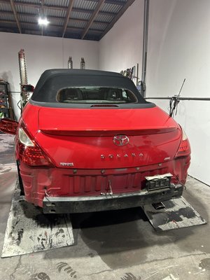 Rear end collision - Rear in collision on a 2007 Toyota solar SE repaired with professional team on time and best matching Paint Rear end collision - Rear in collision on a 2007 Toyota solar SE repaired with professional team on time and best matching Paint