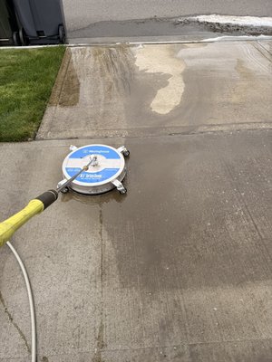 Bonney Lake driveway wash and treatment - Driveway in Trilogy (Bonney Lake), we provide a full pre-treatment and power washing service to safely and effectively remove dirt, moss, algae, and surface stains.

We start by applying a professional-grade cleaning solution to break down organic growth and loosen embedded grime. This pre-treatment helps ensure a deeper, more even clean. After letting it dwell, we use commercial surface cleaners and pressure washing equipment to thoroughly clean the driveway without leaving streaks or damage.

The result is a bright, clean surface with improved curb appeal and reduced slip hazards. Let me know if you’d like to get on the schedule or have me stop by for a quick estimate.