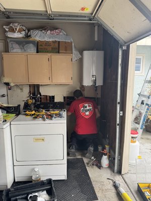 PEX Repipe in Lemon Grove - Two bathrooms PEX Repipe and a Navien tankless water heater PEX Repipe in Lemon Grove - Two bathrooms PEX Repipe and a Navien tankless water heater