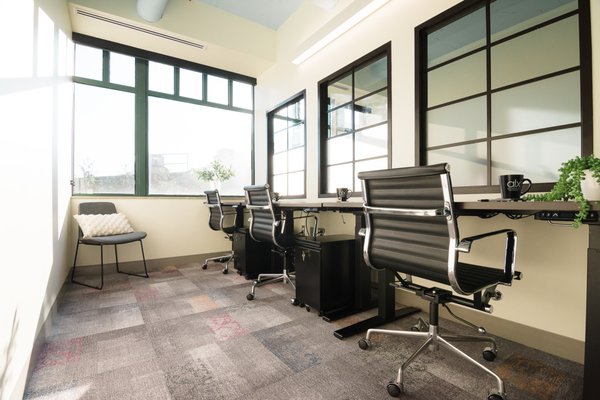 3 Person Private Office - Your light filled office is located just steps away from the patio, the Town Hall (gorgeous open sitting area- properly socially distanced), the kitchen with fresh coffee, meeting rooms, and the wellness room. If you are in the mood for a great lunch. You are less than a block away from dozens of great independent restaurants or have your lunch delivered from your Sweet Green outpost. 


Your office comes furnished with three sit to stand desks and premium chairs. We love when our members add your own personality to their space and we will welcome you to do the same. If you would like to store any of the desks or chairs away- we have you covered. 

Your office comes with three memberships and rich amenities.
You can book any one of the 11 meeting rooms with your generous credit package from the web or your mobile app. Printing is a snap with your access to two business class printer and plenty of copies are included in your membership. 

The space also provides you the freedom to move beyond your four walls and enjoy waterfront views from one the collaboration spaces (socially distanced - of course). 

Are you ready to join?