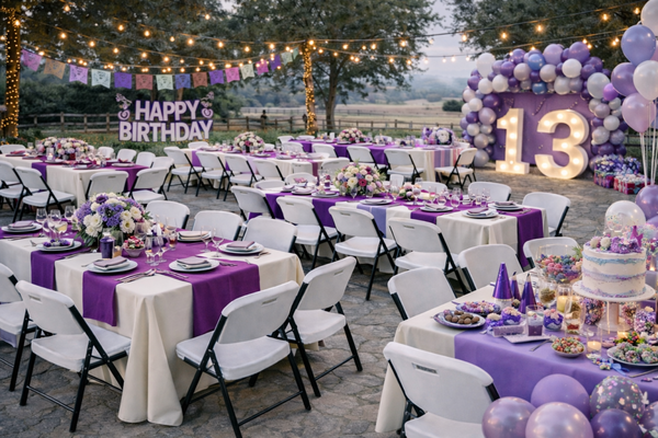 Birthday's - Children's Birthday Party with Apple Green and Royal Blue Linens. Birthday's - Children's Birthday Party with Apple Green and Royal Blue Linens.