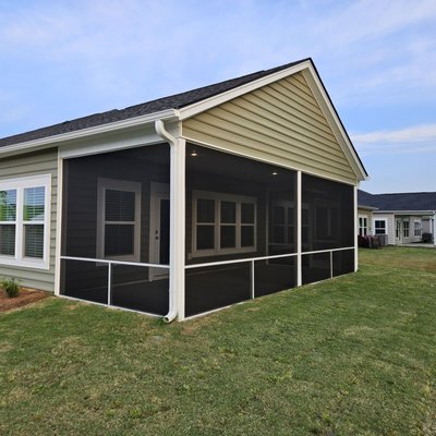 Aluminum Screen Wall Screening System - We installed the Aluminum Screen Wall porch screening system with Twitchell Nano 60 Polyester Screen Mesh providing a relaxing space free from those pesky bugs! Aluminum Screen Wall Screening System - We installed the Aluminum Screen Wall porch screening system with Twitchell Nano 60 Polyester Screen Mesh providing a relaxing space free from those pesky bugs!