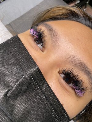 Color lash extensions - These are a few of my color lashes and I do have a large inventory of colored lashes. I even carry ones that are UV glow reactive so they will be perfect for events and raves!￼￼