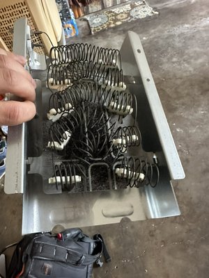 Whirlpool dryer heater and fuse replacement - This particular case is very interesting because customer called us to replace the heating element. But after proper diagnostic was found that the motor fuse blew up. That means that heater burned because there was no proper air flow. That’s why when you have heating problems we always check all fuses and thermostat, and also suggest to clean dryer vent line once a year.
If you have similar issues with your dryer (not heating), please contact us at 512-360-8822 Whirlpool dryer heater and fuse replacement - This particular case is very interesting because customer called us to replace the heating element. But after proper diagnostic was found that the motor fuse blew up. That means that heater burned because there was no proper air flow. That’s why when you have heating problems we always check all fuses and thermostat, and also suggest to clean dryer vent line once a year.
If you have similar issues with your dryer (not heating), please contact us at 512-360-8822