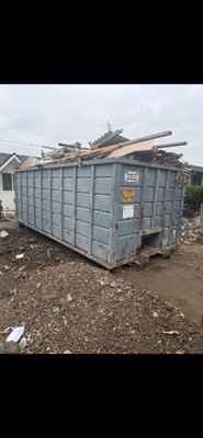 Over filled dumpsters - All these dumpsters were filled over the borders of the dumpsters.