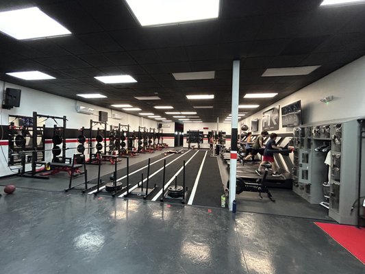 FTR (FindThatRep) Fitness Center - We removed the old fluorescent light panels and installed color changing led track lights. Two rows of 50 tracks FTR (FindThatRep) Fitness Center - We removed the old fluorescent light panels and installed color changing led track lights. Two rows of 50 tracks