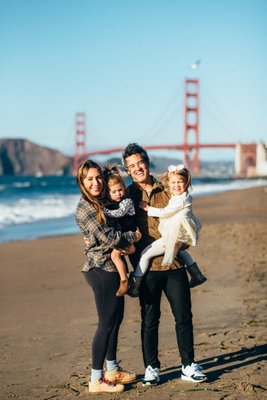 Family Portrait - Family Photo shoot at Baker Brach and Fort Point in San Francisco