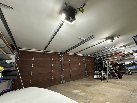 Garage Door Repair and Opener Replacements - Replaced 3 openers, 3 springs, 3 pairs of cables on 3 single doors. Did a full tuneup all around and lubricated all the doors and got them running smooth and quiet again! Garage Door Repair and Opener Replacements - Replaced 3 openers, 3 springs, 3 pairs of cables on 3 single doors. Did a full tuneup all around and lubricated all the doors and got them running smooth and quiet again!