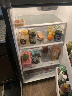 Refrigerator cleaning - Good2Go Cleaning service. Here’s a before and after of our detailed refrigerator cleaning.