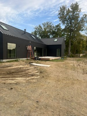 Flat Black Exterior Paint - This was a project I stumbled upon because a painter walked off the job I only did the back portion but it came out great