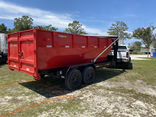Our 15 yard dumpsters are ready for your job. Landscaping, roofing, and more! We offer services to commercial or residential. - Brand new 15 yard dumpsters