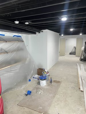 Basement Paint job on new construction - This paint job was done on a basement that was newly built, Basement Paint job on new construction - This paint job was done on a basement that was newly built,