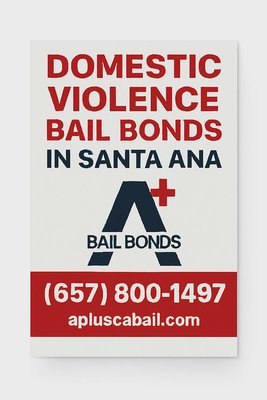 Domestic Violence Bail Bonds in Santa Ana – Fast, Confidential, 24/7 Support - When someone is arrested in Orange County, every minute matters. A Plus Bail Bonds provides fast, reliable, and confidential bail bond services designed to get your loved one out of jail as quickly as possible. With 24/7 availability and a team of experienced agents, we make the process simple, stress‑free, and affordable.

**Why Choose A Plus Bail Bonds in Orange County**

✔ Immediate 24/7 Assistance**
Arrests don’t wait for business hours. Our agents are available around the clock to start the bail process the moment you call.

✔ Fast Release From All Orange County Jails**
We work directly with local facilities—including the Orange County Central Jail, Santa Ana Jail, and surrounding city jails—to speed up processing and minimize time behind bars.

✔ Discreet, Professional, Judgment‑Free Support**
Your situation is handled with complete confidentiality and respect. We guide you through every step with clarity and compassion.

✔ Experienced Local Agents**
With years of experience serving Orange County, we understand the jail system, court requirements, and the fastest path to release.

How the Bail Process Works**
Our team handles everything from start to finish:

- Confirming charges and bail amounts  
- Completing all required paperwork  
- Communicating with the jail on your behalf  
- Securing release as quickly as possible  
- Explaining next steps and court obligations  

We simplify a stressful situation so you can focus on what matters most.

**Serving All of Orange County**
Whether the arrest happened in Santa Ana, Anaheim, Irvine, Fullerton, Costa Mesa, or any surrounding city, A Plus Bail Bonds is ready to help—day or night.
