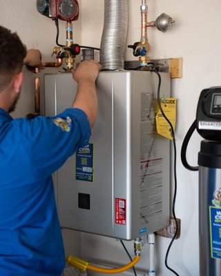 Tankless Water Heater and Water Softener Install - Another successful install for a growing family! 🚿 This customer was running out of hot water during showers, so we upgraded them to a tankless water heater—providing endless hot water on demand. We also installed a water softener the same day for cleaner, better-tasting water and longer-lasting plumbing fixtures. Reliable solutions, done right the first time!