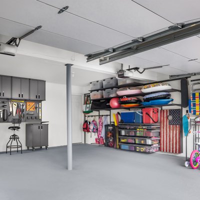 Easy Garage Organization From The Container Store - Time to FINALLY tackle that cluttered garage! Shop The Container Store and discover space-saving storage solutions that help maximize every inch of space in your garage, basement, or attic. Browse Weathertight Totes that can keep practically anything—whether it’s your seasonal décor or your seasonal wardrobe—protected all year long. Or, like in this space, create a customized Elfa Garage+ system packed with tool hooks, lockable cabinets, adjustable shelving, drawers, work benches—even LED lighting! Visit us in-store or online and let our experts help find the right solution for you! Easy Garage Organization From The Container Store - Time to FINALLY tackle that cluttered garage! Shop The Container Store and discover space-saving storage solutions that help maximize every inch of space in your garage, basement, or attic. Browse Weathertight Totes that can keep practically anything—whether it’s your seasonal décor or your seasonal wardrobe—protected all year long. Or, like in this space, create a customized Elfa Garage+ system packed with tool hooks, lockable cabinets, adjustable shelving, drawers, work benches—even LED lighting! Visit us in-store or online and let our experts help find the right solution for you!