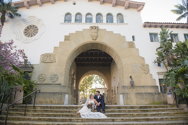 Santa Barbara Courthouse Elopements - Santa Barbara Courthouse is a beautiful yet affordable location to get married. Whether having a civil ceremony with the county clerk or reserving the Mural Room or Sunken Gardens, it is the perfect venue.