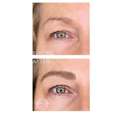 Microblade & shade sparse brows or just define & shape your existing full brows. - From Microblading to Shading we customize to what looks good for your face shape and bone structure. We also offer brow lamination and tint For those who aren’t quite ready for semi permanent make up yet￼.