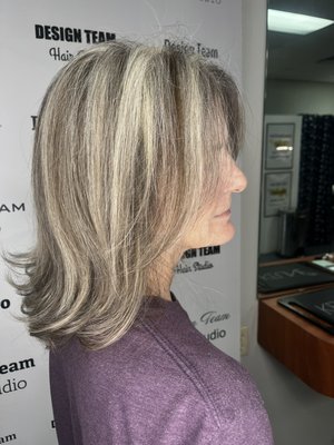 Grey blending ,balayage,waves - Design Team Hair studio LLC located in 3930 Louetta Rd Spring,Texas the salon offers a range of services , including hair cuts,perms , color, balayage, grey blending, treatments, Brazilian blow out Grey blending ,balayage,waves - Design Team Hair studio LLC located in 3930 Louetta Rd Spring,Texas the salon offers a range of services , including hair cuts,perms , color, balayage, grey blending, treatments, Brazilian blow out
